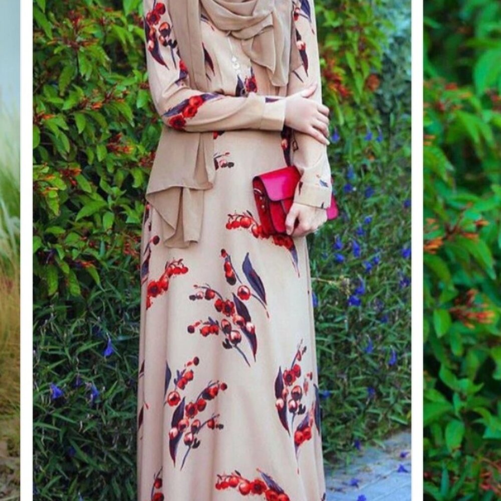 ANNAH HARIRI  Autumn Cherry Modest Dress like veiled collection